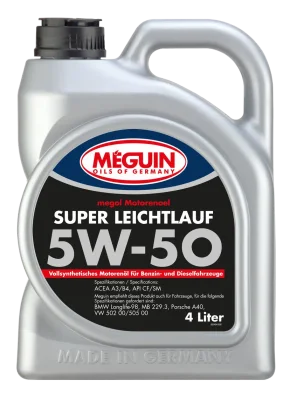 Масло Meguin Super Leichtlauf SAE 5W-50- 4 Л.