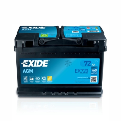 Акумулатор Exide Start-Stop AGM 12V 72Ah 760A EK720