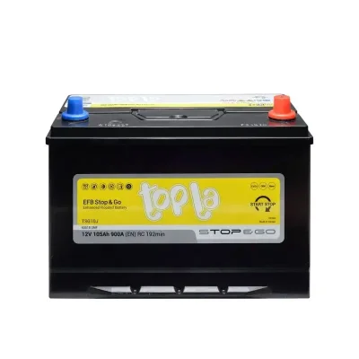 Акумулатор Topla EFB Stop&Go JIS 12V 105Ah 900A /д+/