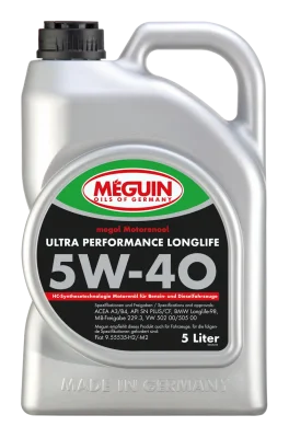 Масло Meguin Ultra Performance Longlife 5W-40 - 5  Л.