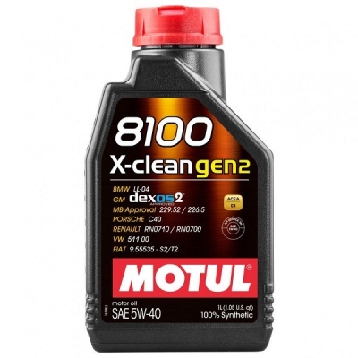 Масло MOTUL 8100 X-CLEAN GEN2 5W40-1L