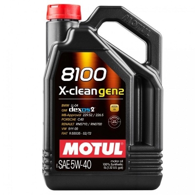Масло MOTUL 8100 X-CLEAN GEN2 5W40-5L
