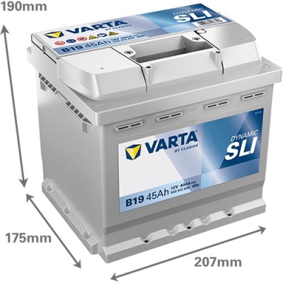 Акумулатор VARTA 12V 45Ah/400A Dynamic SLI (R+)
