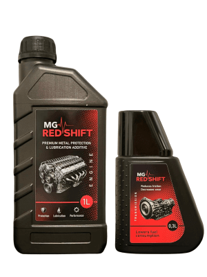 ПРОМО Добавка за Двигател MG RED SHIFT Engine - 1000мл + MG RED SHIFT Transmission - 300мл