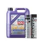 ПРОМО Масло LIQUI MOLY LEICHTLAUF High Tech 5W-40 - 5 Литра + Добавка LIQUI MOLY Cera Tec Керамика - 300 мл.